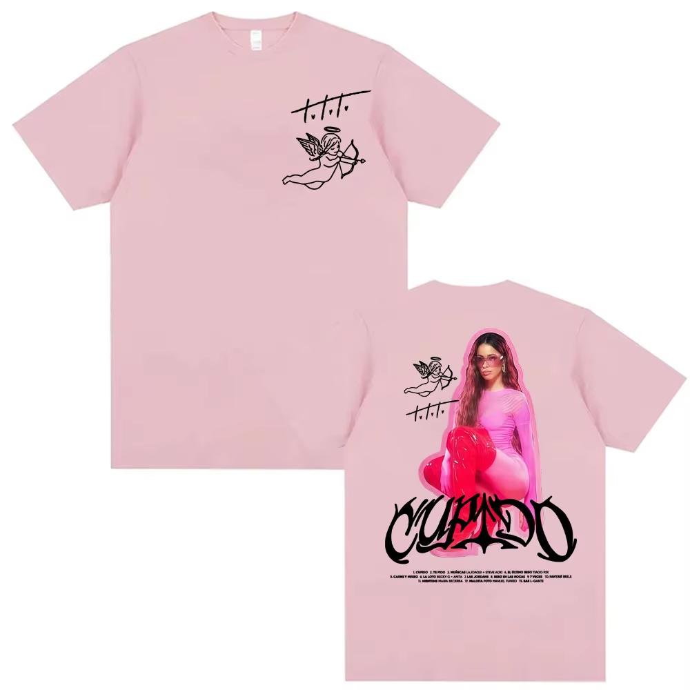 Singer Tini Stoessel Cupidos Album Graphic Tshirt for Men Fashion 2026 Spring7Summer Pure Cotton Printed Casual Top