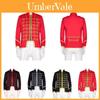 Sweet Dada Men's Medieval Palace Prince Steampunk Gothic Stand Collar Jacket