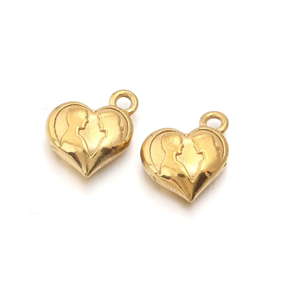 5pcs Stainless Steel Bow Heart Charms Exquisite Charms Pendant For Jewelry Making DIY Bracelets Necklace Earrings Accessories