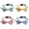 New Arrival! Adorable Cotton Printed Dog Collar Romantic Rose Collection