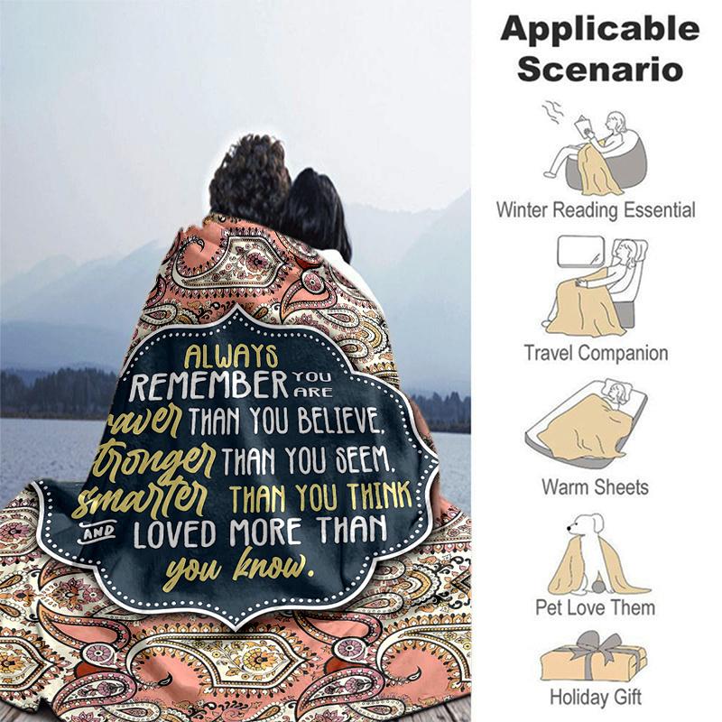 1pc Always Remember Blanket Soft and Cozy Home Decor Gift for , for All Seasons, Living Room .G007