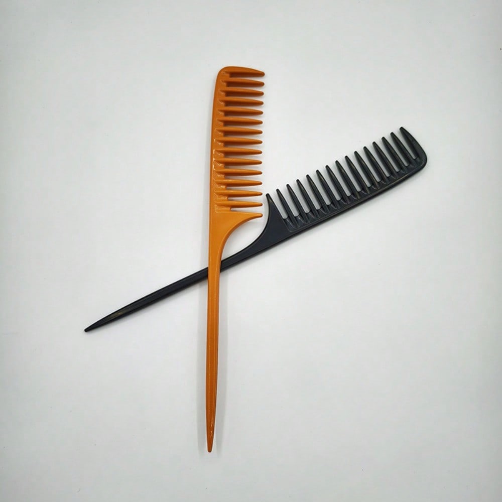 1 Stück Friseursalon Spezifischer Spitzschwanzkamm, Verdickter Grobzahniger Lockenkamm, Haarschminkwerkzeuge für den Haushalt