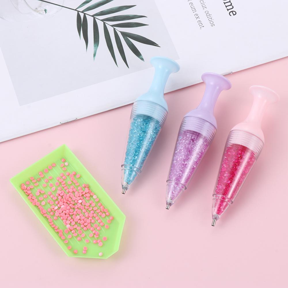 1PC Flower Pot Shape Point Drill Pen Cross Stitch 5D Diamond Painting Tool Point Drill Pen Diamond Pen Sewing Accessories