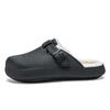 Men's Cotton Shoes with Thick Soles and Cotton Slippers for Warmth, Anti Slip, and Toe Covering