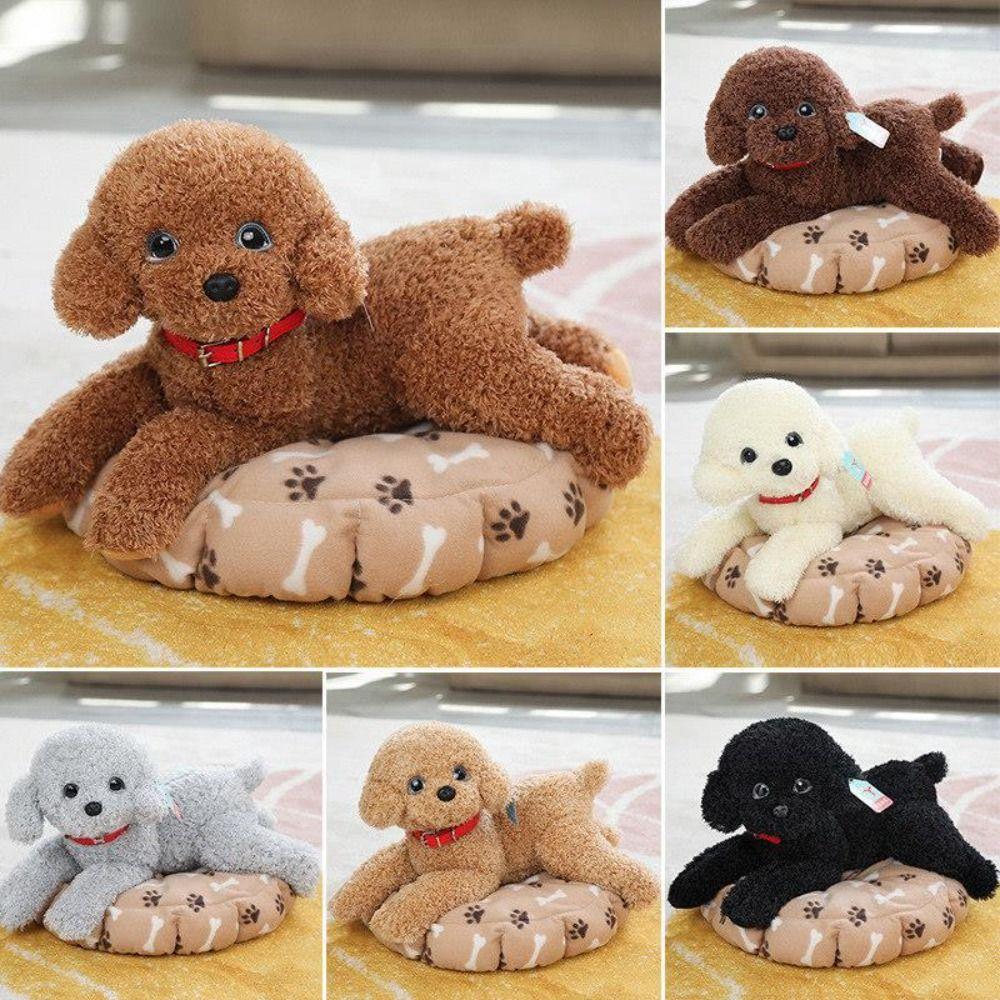 Simulation Dog Plush Toy Lying Style Poodle Plush Toys For Children Stuffed Puppy Dolls  Kids Girls