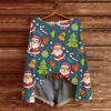 Women's Fashionable Oversized Knitwear Long-Sleeved Christmas Print Top