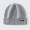 Winter New Warm% Pure Cashmere Hat Men's and Women's Knitted Wool Hat Casual Hat Outdoor Cold Hat