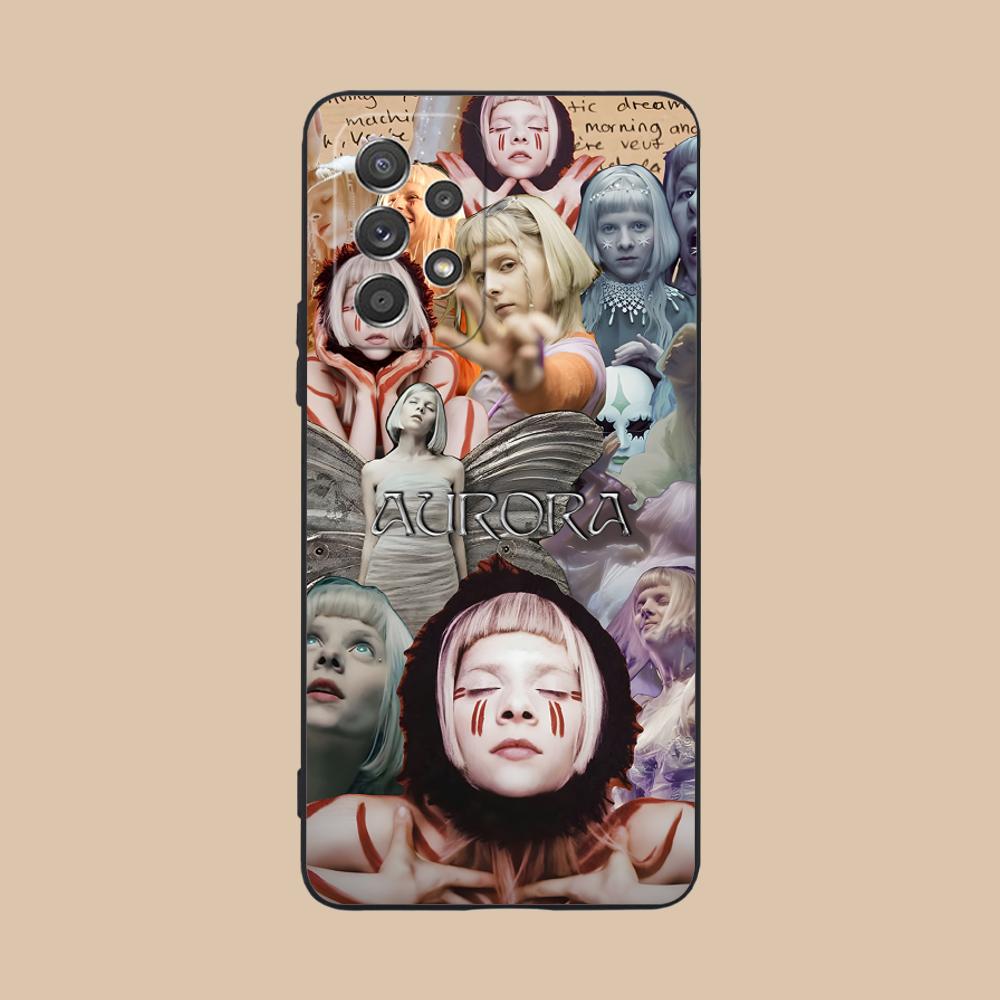 Aurora Aksnes Matte TPU Mobile Phone Case for Samsung Galaxy A56 55 54 53 52 51 36 35 34 23 16 15 5G Colorful Cover