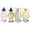 Halloween Hanging Ghost for Outdoor Decoration Cute Flying Satin White Ghost for Home
