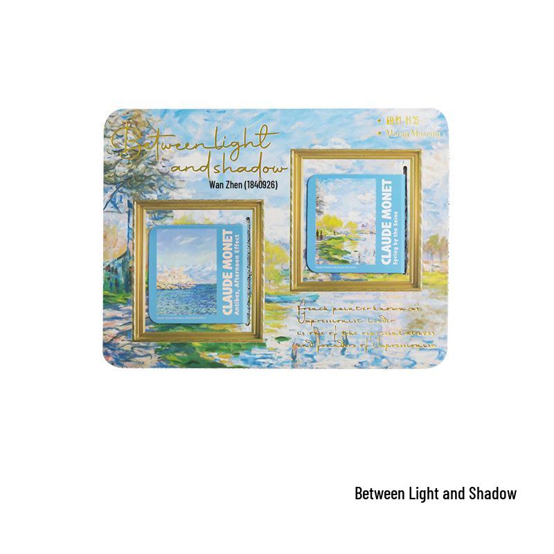 Set mit 4 magnetischen Lesezeichen mit weltberühmten Gemälden: Monet & Van Gogh