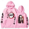 Anime Demon Slayer Kamado Nezuko Print Hooded Men Women Casual Loose Hoodies High Quality Sweatshirt Harajuku Unisex Streetwear
