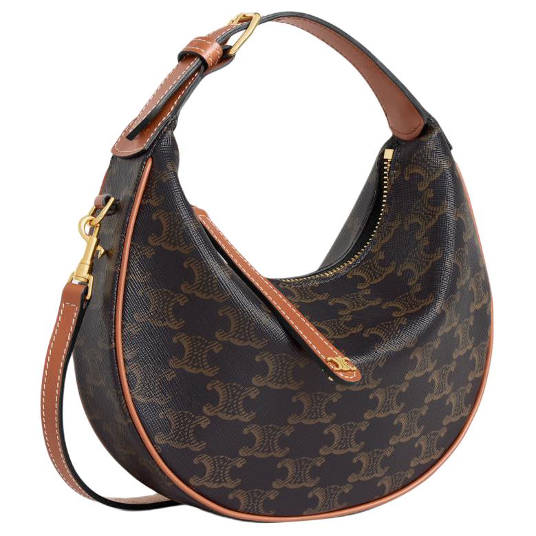Celine Logo Print Leather Tote Bag Women Handbags Brown 120722FQM-04LU