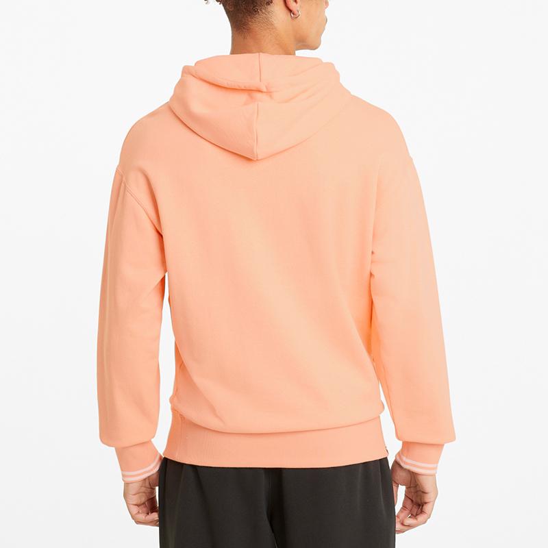 Puma Downtown Embroidered Logo Hoodie Men Tops Apricot-Red 531430-26