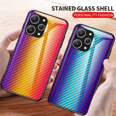 Colorful Tempered Glass Case For Xiaomi Redmi 9 10 11 12 Pro 5G 13T 9T 9C 13C 14C Poco X5 X3 F6 X6 M6 F5 14T 10T 11T 13 Lite Stripe Back Phone Cover