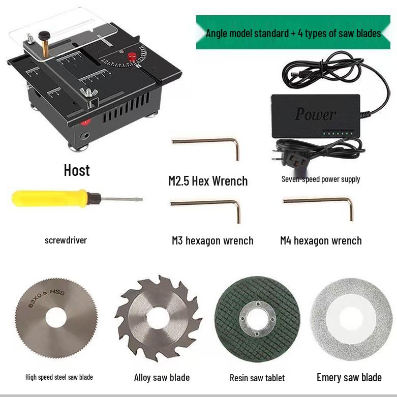 Compact Mini Table Saw for Precision Woodworking and Acrylic Cutting