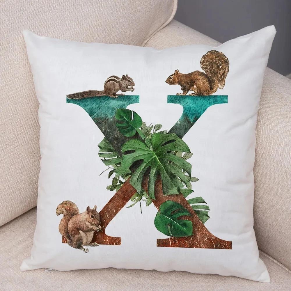 Cartoon Animal Letter Decorative Pillowcase Car Ornaments Office Living Room Sofa Home Pillowcase