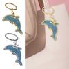 Sparkling Dolphin Keychain Pendant Lightweight Metal Keychains Creative Cartoon Animal Keyring Sea Themed Keychain for Men