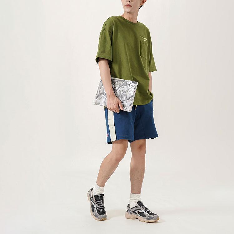 New Balance Drop Shoulder Sleeve T Shirt Men's Green AMT22353-GEH