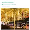 Waterproof Solar Meteor Shower String Lights for Outdoor Festival & Tree Decoration