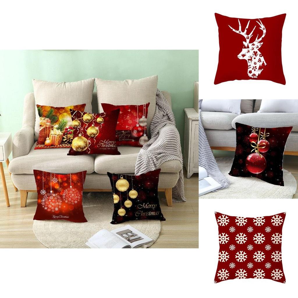 Luxurious Peach Skin Velvet Cushion Cover Featuring Santa Claus For Holiday Cheer