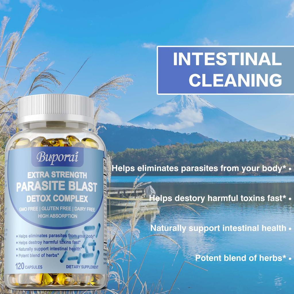 Parasiten-Blast Entgiftungs-Komplex 1485mg - mit Wermut, Schwarznussschale, Nelke
