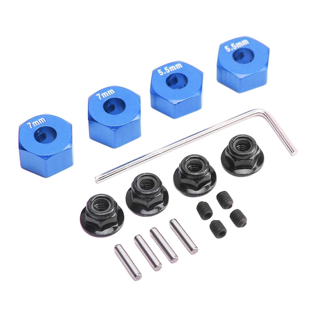 RC Wheel Hub Hex Aluminium Alloy 12mm Diameter 5.5mm 7mm Thickness Accessory Set Kit