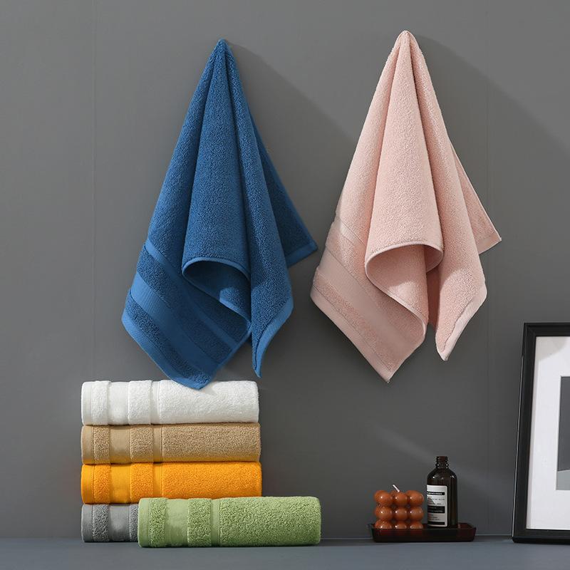 Bath Towel Soft Absorbent Cotton Towels Thickened Quick-Dry Machine Washable Household Towel Bathroom Essentials 35*73cm