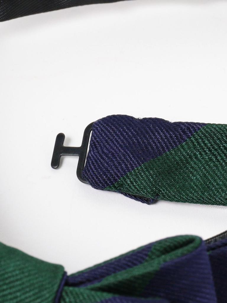 [BEAMS PLUS] Men's Regimental Bow Tie, Green, Size 0, 38440046107