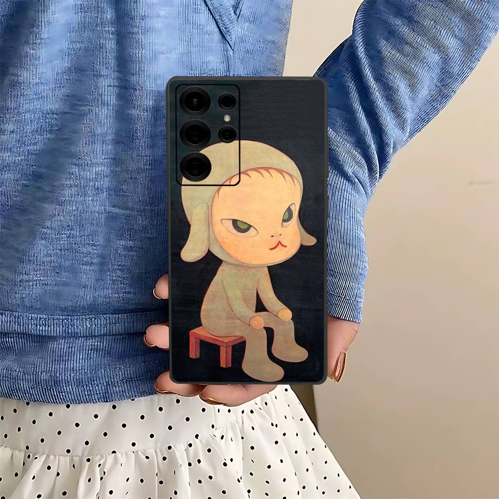Contemporary Art Yoshitomo Nara Phone Case For Samsung S 24 Fe 25 Ultra Plus 20 Lite 21 30 22 23 24 22 Ultra 5G Fundas