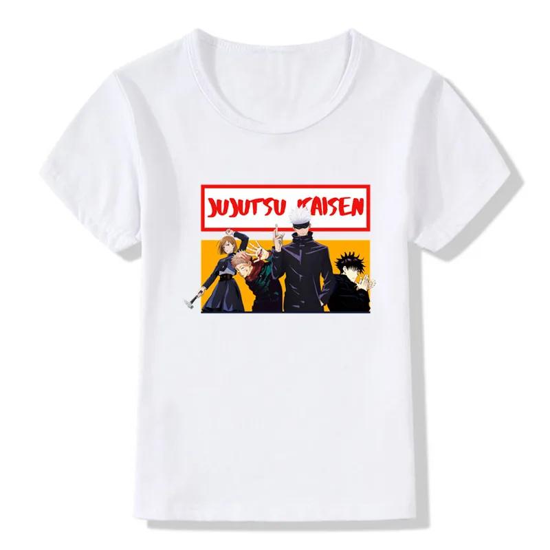 T-shirt Enfant Anime Jujutsu Kaisen Impression Cartoon Drôle T-shirt Garçon Été Manches Courtes Vêtements Bébés Filles Hauts Enfants,HKP5469