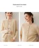 Women's Cashmere Cardigan - Fake Two-Piece, Slimming, Short, Round Neck, Gentle Style for Autumn/Winter 2025