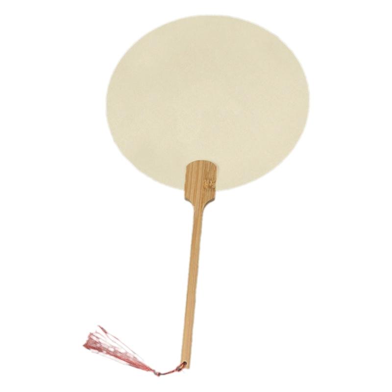 Blank Rice Paper Fan Round Fan Paper Hand Fan Wedding Fan Decorative Painting Fan Blank Fan Kids