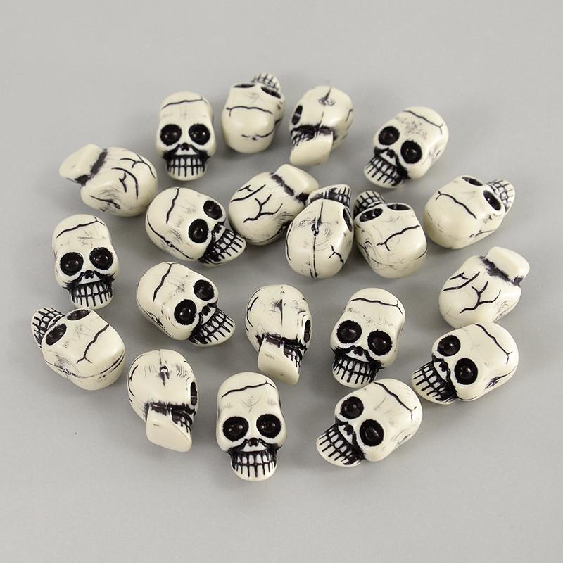 10pcs Mini Skull Skeleton Scary Halloween Party Decorations for Home Table Resin Ghost Skeleton Head Haunted House Horror Props