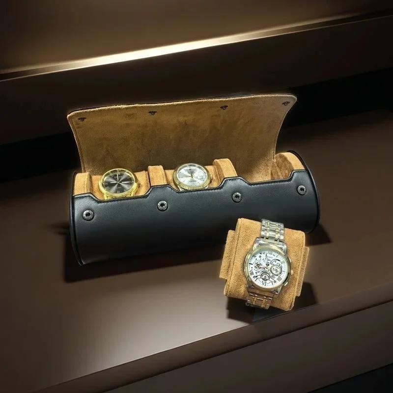 PU Leather Watch Storage Box Portable Wristwatch Display Case Jewelry Organizer Travel Roll Gift Box Holder for Men Women