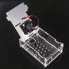 Raspberry Pi 4B Acrylic Protective Case + Fan with Installation Screws