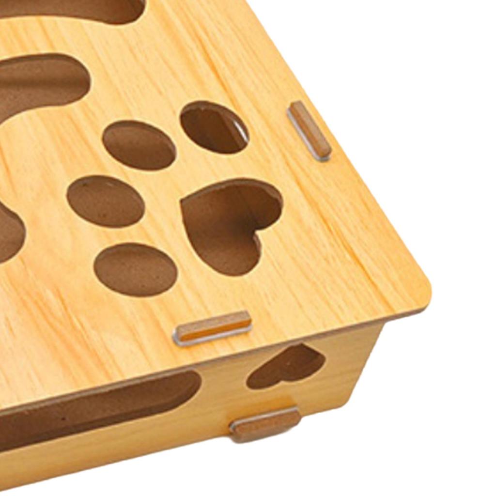 Cat Scratch Puzzle Enrichment Box Interactive Scratching Pet Supplies With Bell Balls Cat Scratcher Box For Home Indoor Outdoor