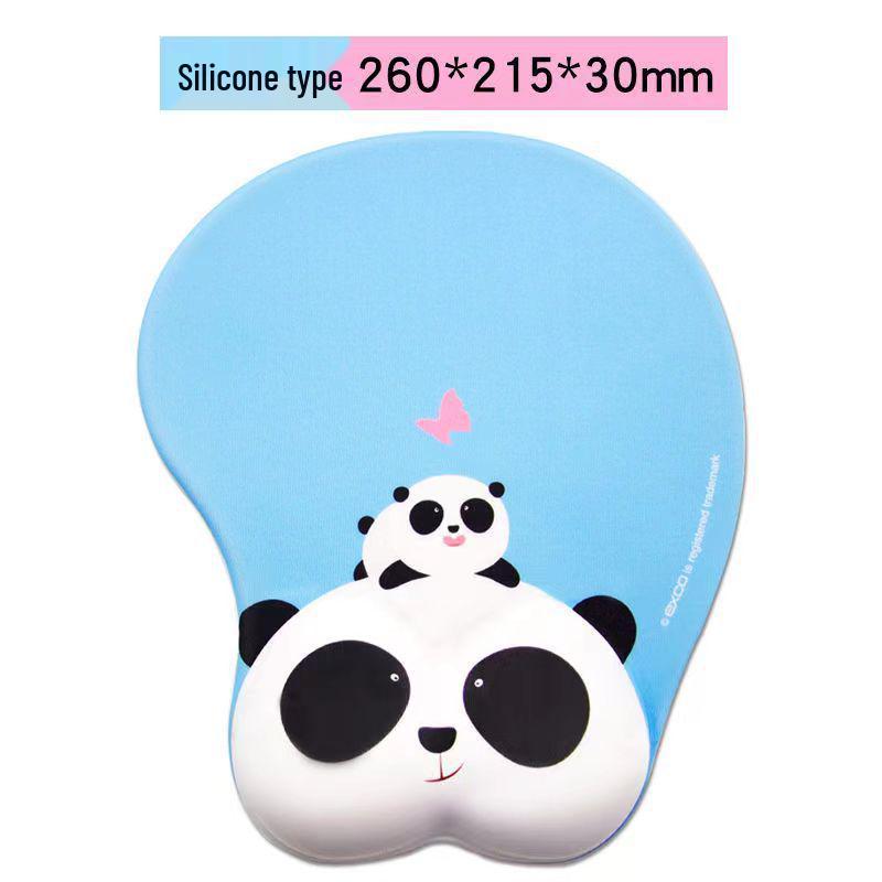 3D Cute Cartoon Silicone Wrist Rest Mouse Pad with Memory Foam