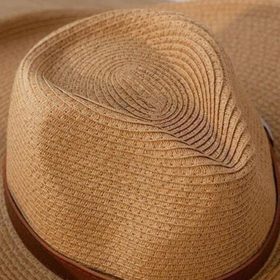 Adult Cowboy Hat for Men Women Western Party Straw Cowgirl Hat Classic Roll Up Fedora Hat with Buckle Belt