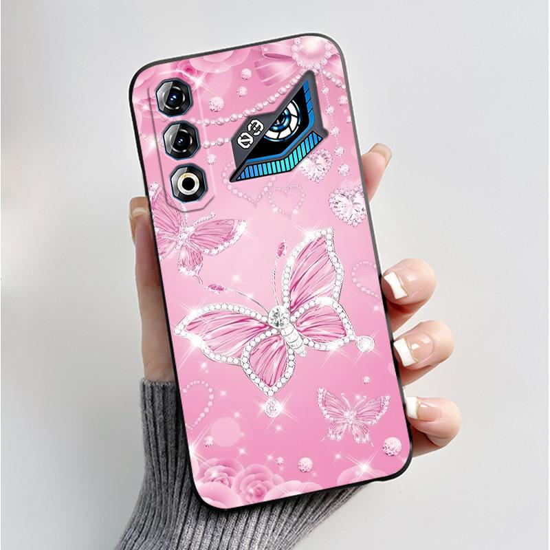 For ZTE Nubia Neo 3 Neo3 GT 5G Case Z2465N Shockproof Silicone TPU Butterfly Flower Back Cover For Nubia Neo 3GT Soft Phone Case