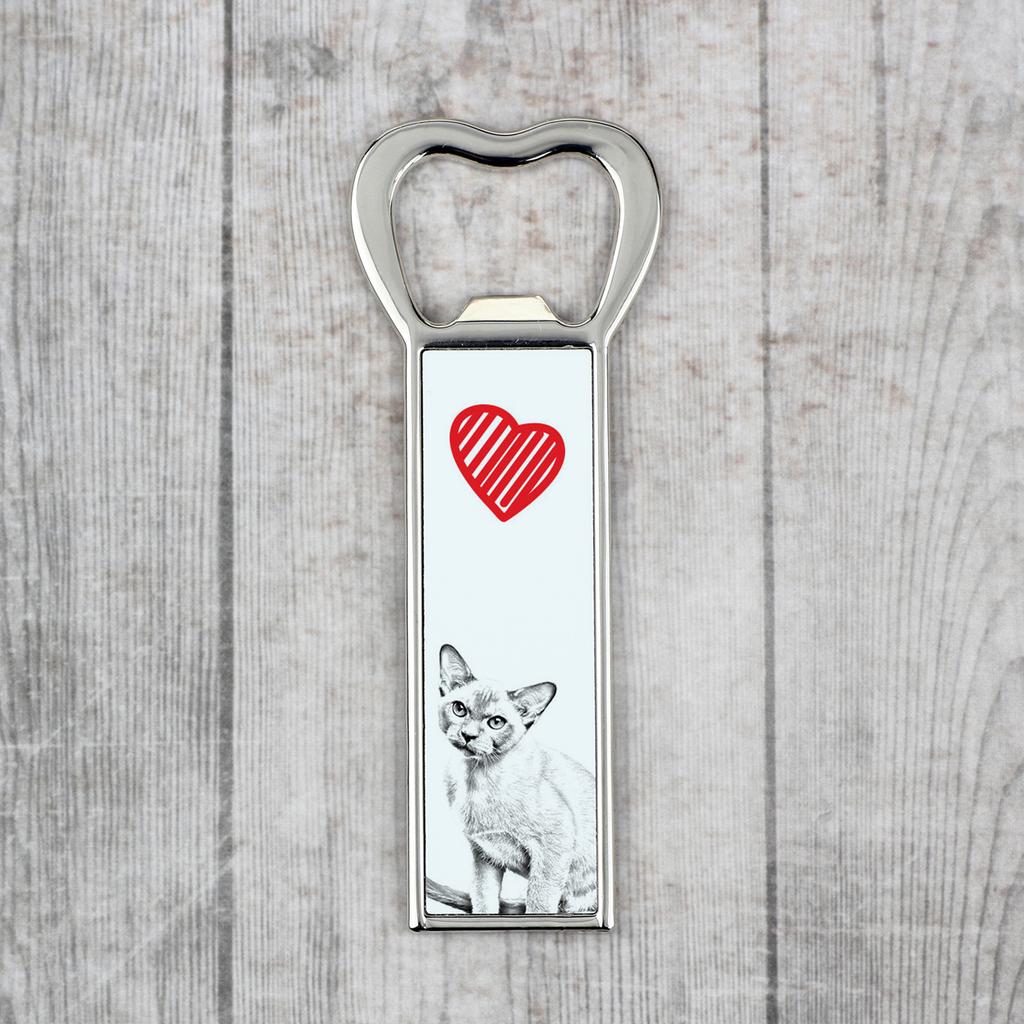 Kot Burmański - Otwieracz Do Butelek Z Kotem, Personalizowany Otwieracz Na Lodówkę, Wyjątkowy Upominek Dla Mężczyzny Marki Art-Dog
