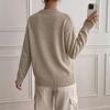 New Autumn-winter Soft Business Casual Knit Sweater with Loose Double-layer V-neck Design