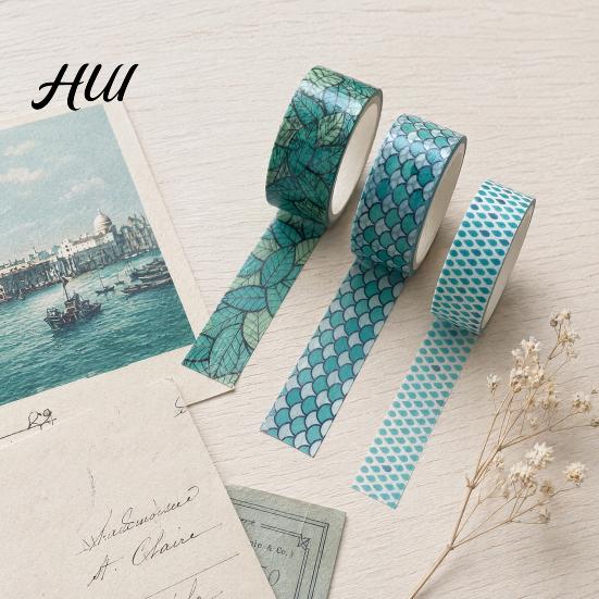 Versatile Craft Tape 3 Rolls Washi Set, Decorative Stickers, Aesthetic Tapes for Breathable Paper Scrapbooking Supplies, Journaling Junk Journal,