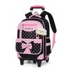Children'S Tie Rod Schoolbag Three Rounds Girl Princess Primary School Backpack Girls Schoolbag 1-3-5 -6 Level Drag
