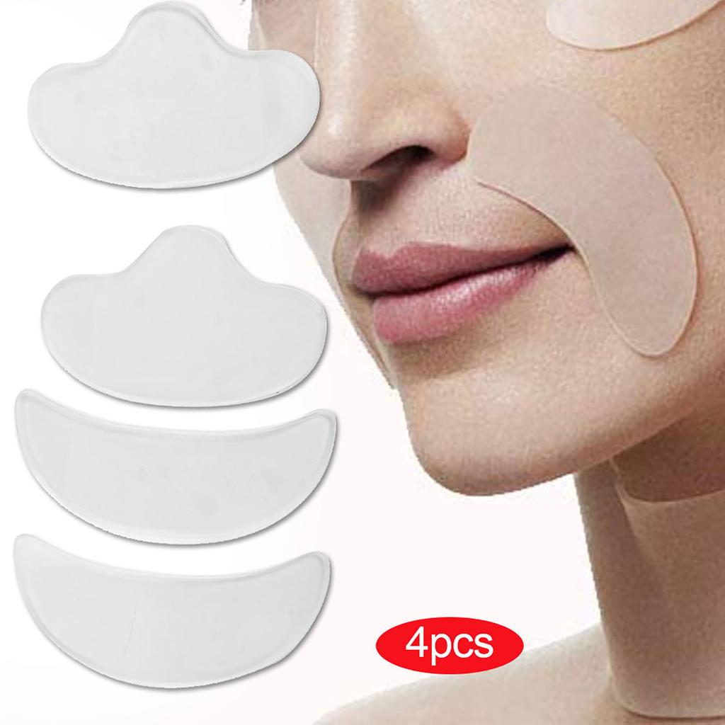 Silicone Face Lifting Sticker Wrinkles Compressing Patches for Forehead Face 4pcs