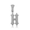 Jin'ao European & American Hip Hop Letter Pendant Spiked Double-Layer Diamond Men's Necklace