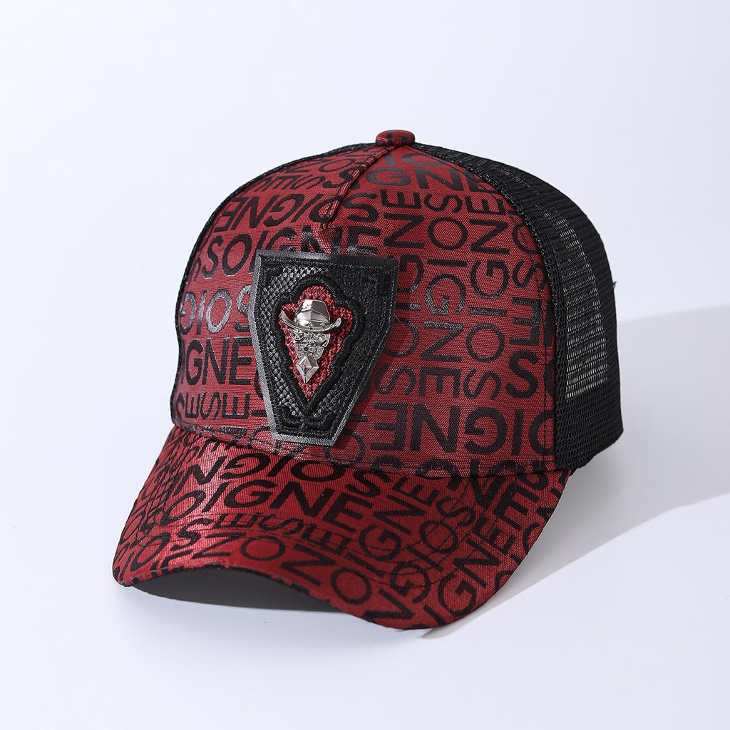 Skull Label Graffiti Baseball Cap Men'S Ladies Cap Spring Summer Mesh Cap Fashion Hat