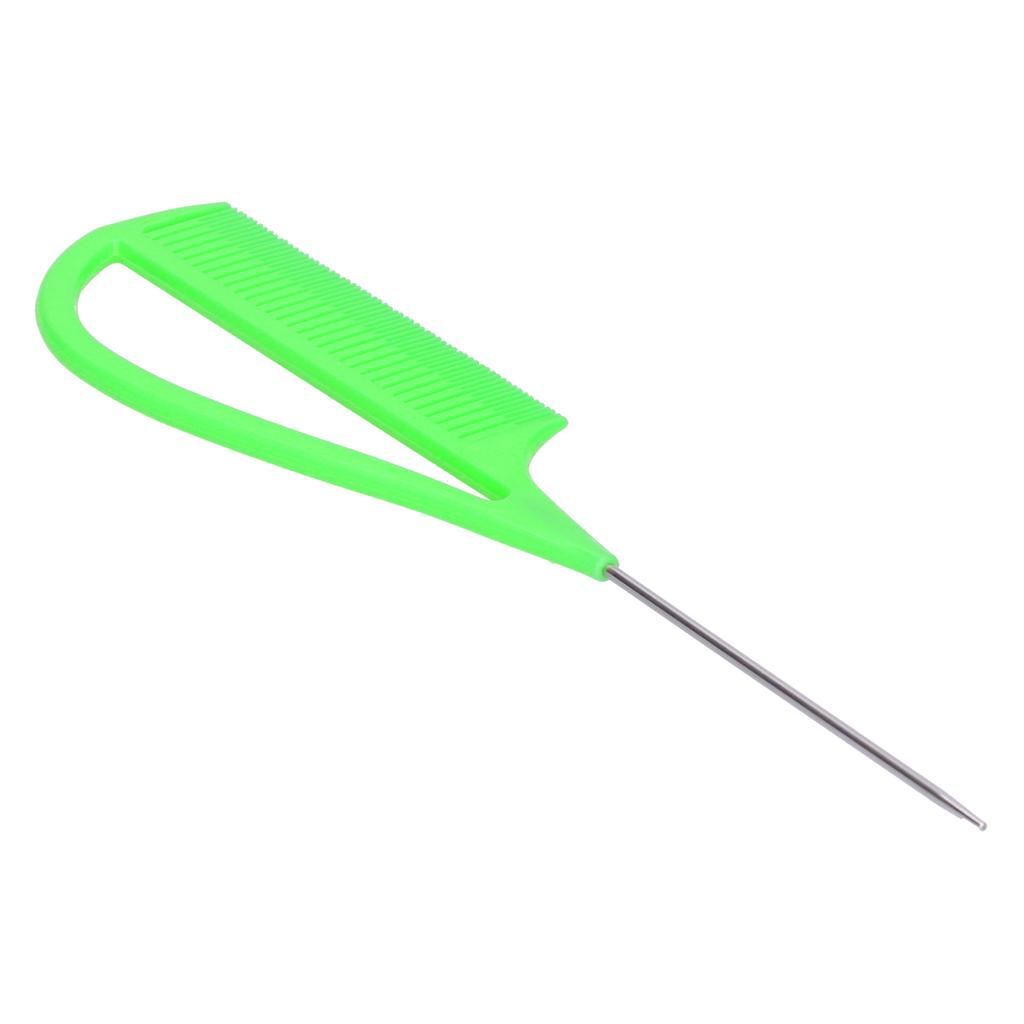 Hair Highlighting Tail Comb AntiStatic Hair Styling Comb for Barber Salon Home(Green )