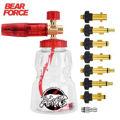 Schaumgenerator aus Messing, transparent, rot, Schneeschaumlanze, Schaumdüse für Karcher, Bosch, Bort, Huter, Nilfisk, Stihl, Elitech, Daewoo, Lavor