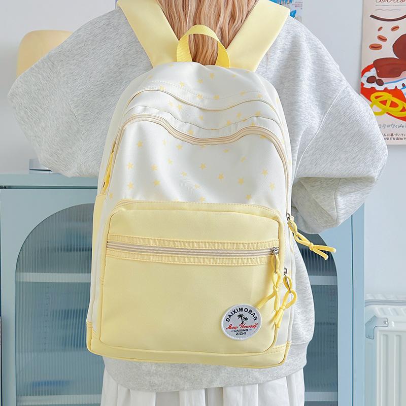 Elementary school students versatile ins high-value schoolbag small fresh polka dot backpack Korean version cute sweet wind small backpack