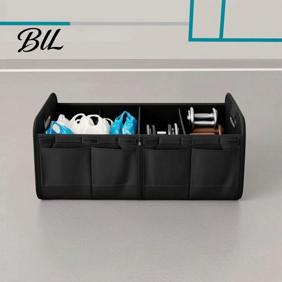 Car Trunk Organizer Organizer, Partitioned Compartments Design, Durable Waterproof Foldable Storage Oxford Cargo Container for Vehicle And Home